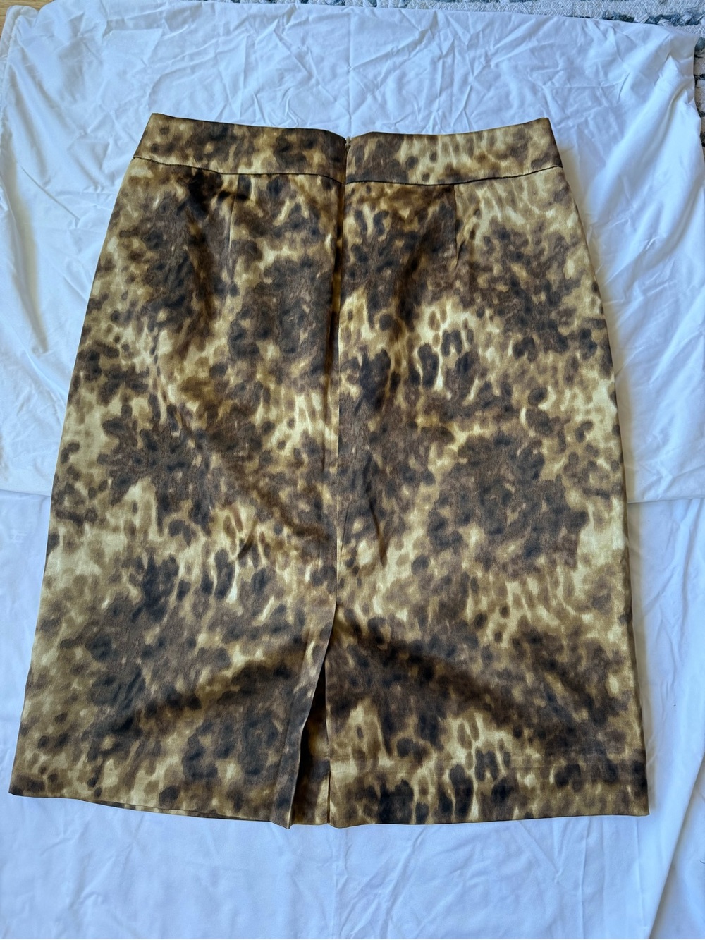 J. Crew Leopard-Print Pencil Skirt in Brown and Tan